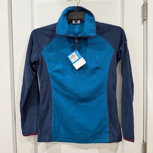 NWT Columbia Women's Glacial Fleece III 1/2 Zip Pullover Jacket Top in Blue sz S